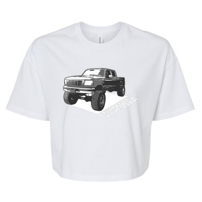 Squarebody Cute Old School Body Car Truck Lover Gift Bella+Canvas Jersey Crop Tee