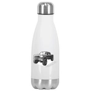 Squarebody Cute Old School Body Car Truck Lover Gift Stainless Steel Insulated Water Bottle