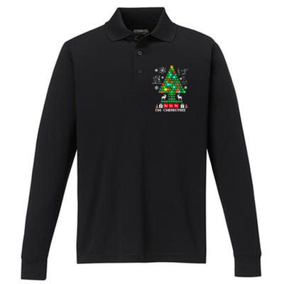 Science Christmas Oh Chemist Tree Chemistree Performance Long Sleeve Polo