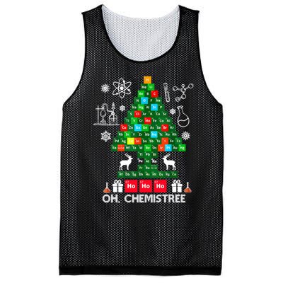 Science Christmas Oh Chemist Tree Chemistree Mesh Reversible Basketball Jersey Tank