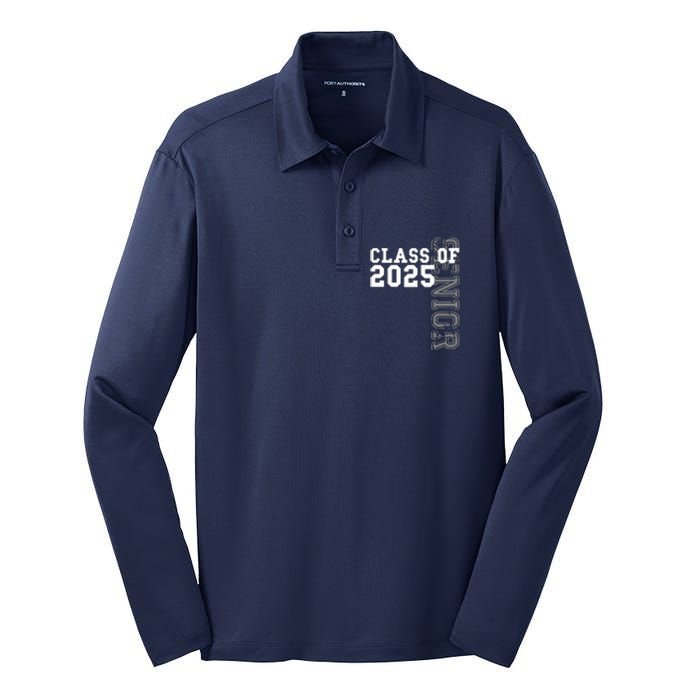 Senior Class Of 2025 Graduation 2025 Hoodie Silk Touch Performance Long Sleeve Polo