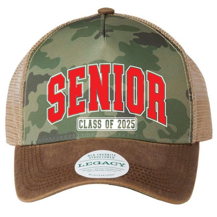 Senior Class Of 2025 High School Year College Graduation Red Legacy Tie Dye Trucker Hat