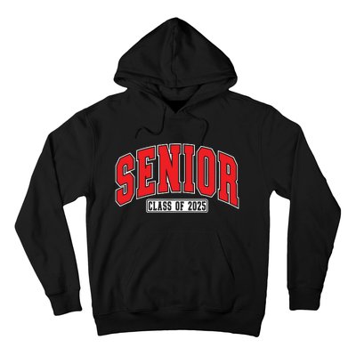 Senior Class Of 2025 High School Year College Graduation Red Hoodie