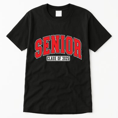 Senior Class Of 2025 High School Year College Graduation Red Tall T-Shirt