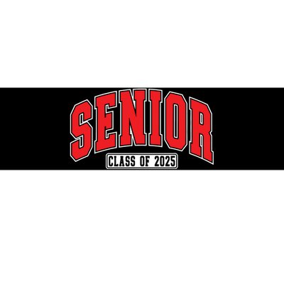 Senior Class Of 2025 High School Year College Graduation Red Bumper Sticker