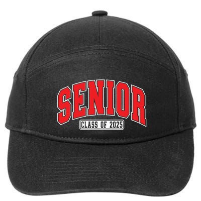 Senior Class Of 2025 High School Year College Graduation Red 7-Panel Snapback Hat