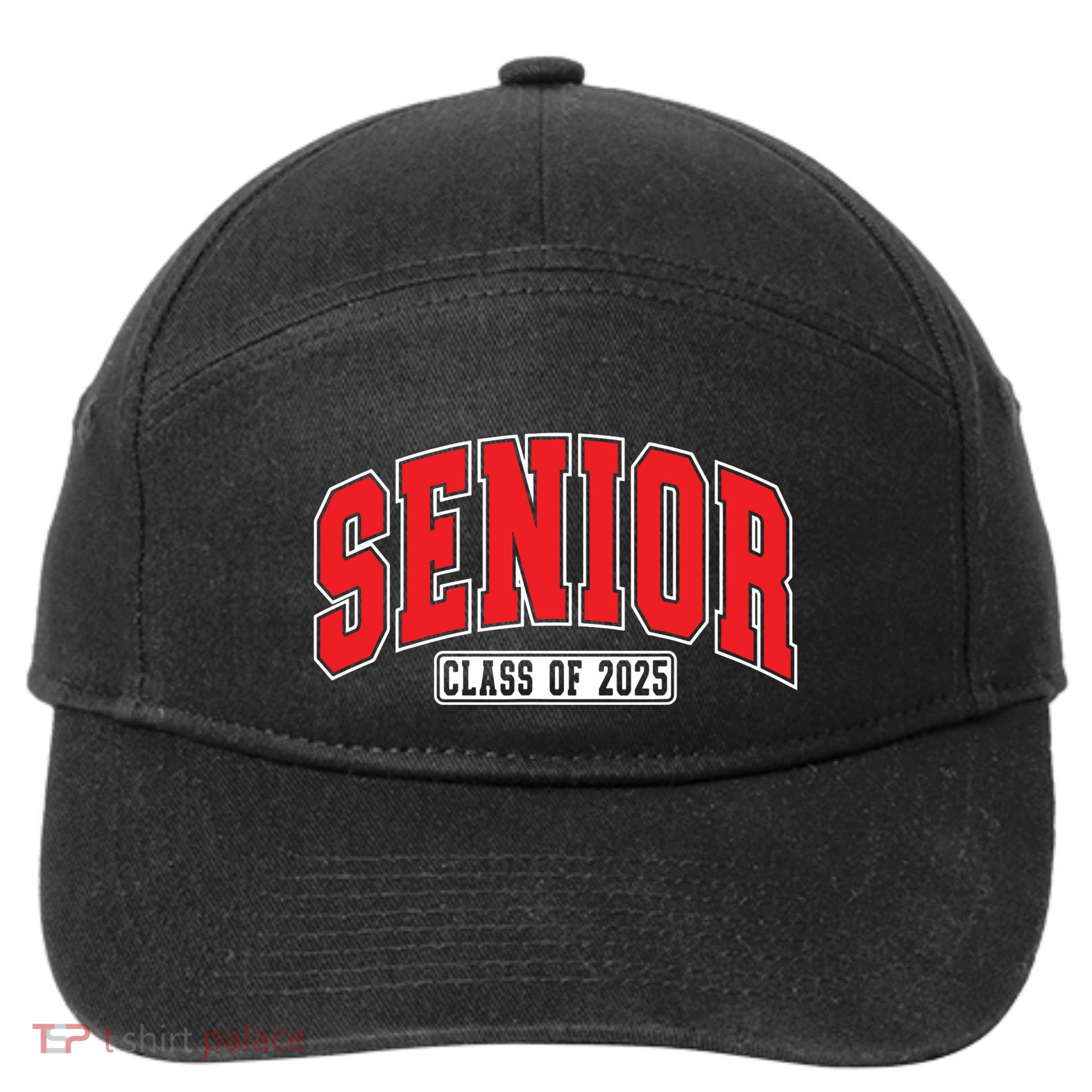 Senior Class Of 2025 High School Year College Graduation Red 7-Panel Snapback Hat