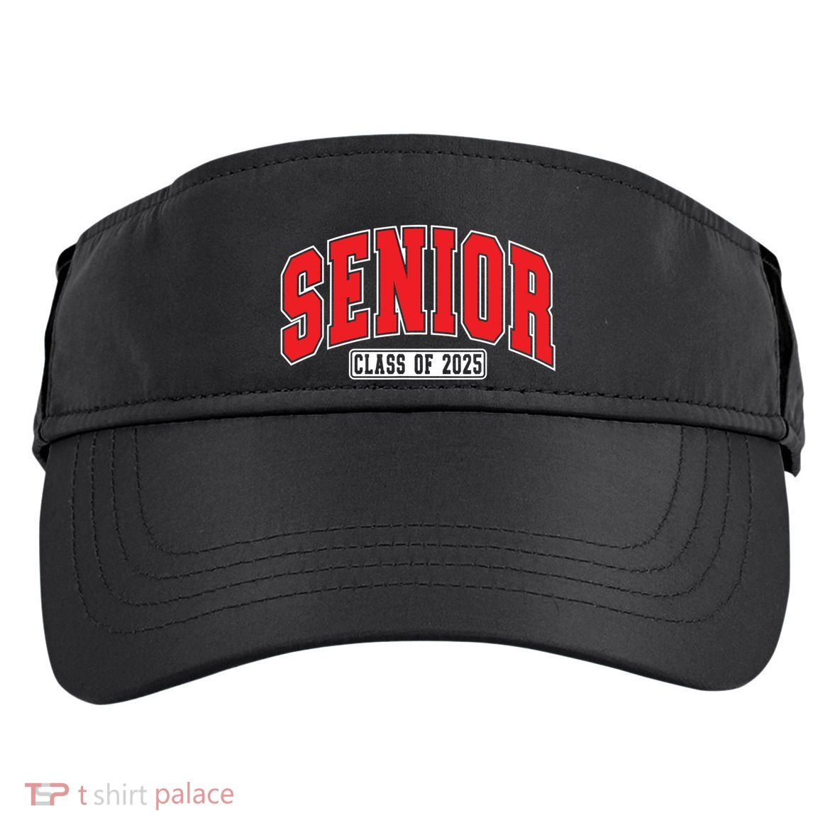 Senior Class Of 2025 High School Year College Graduation Red Adult Drive Performance Visor