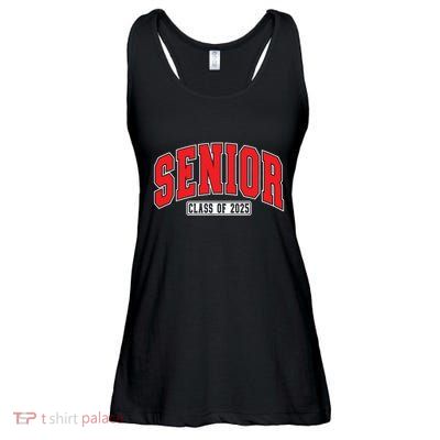 Senior Class Of 2025 High School Year College Graduation Red Ladies Essential Flowy Tank