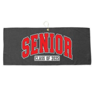 Senior Class Of 2025 High School Year College Graduation Red Large Microfiber Waffle Golf Towel