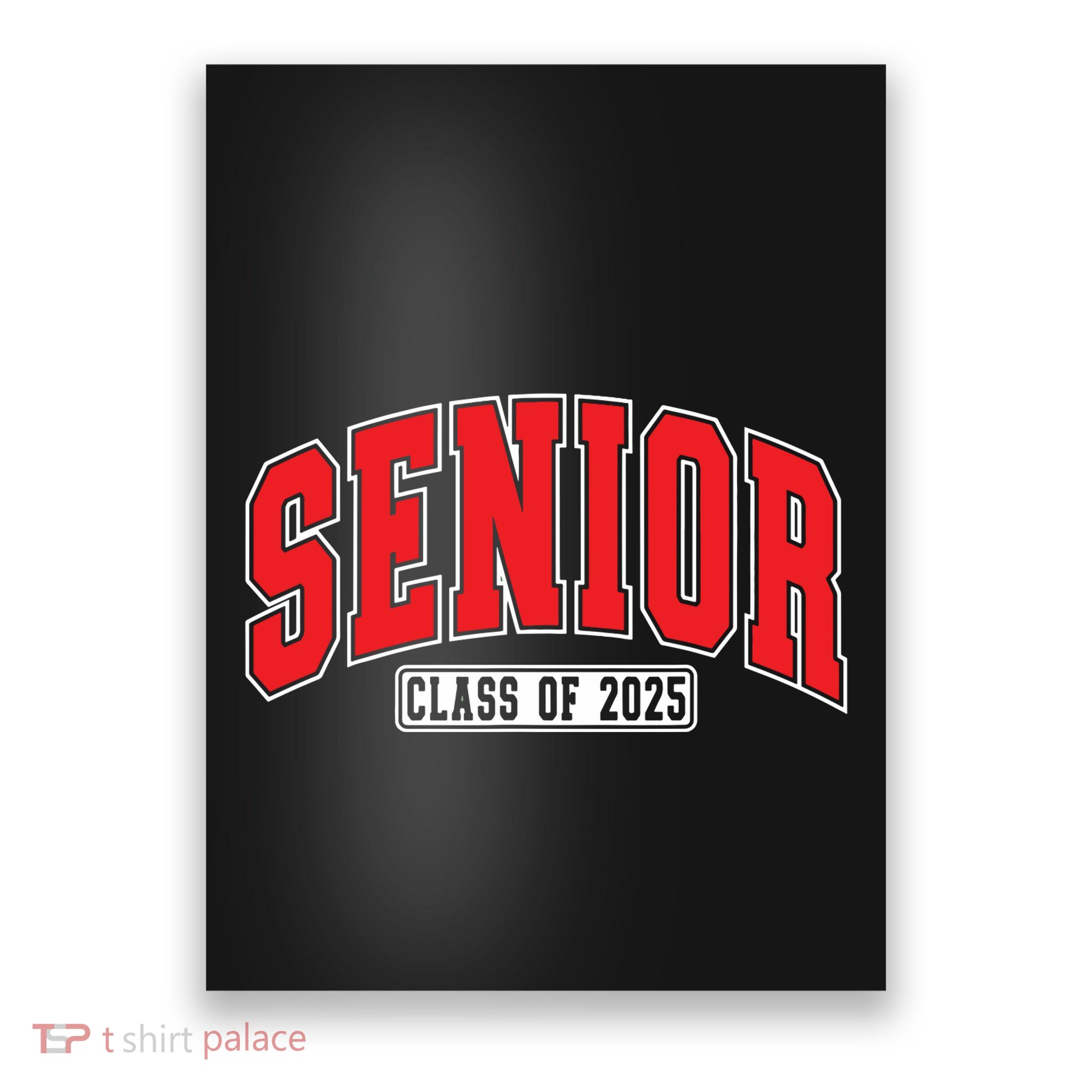 Senior Class Of 2025 High School Year College Graduation Red Poster