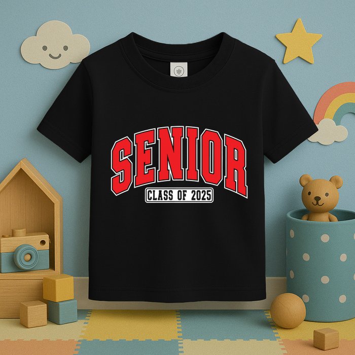 Senior Class Of 2025 High School Year College Graduation Red Toddler T-Shirt