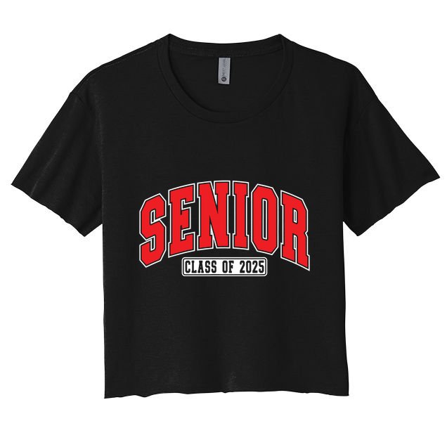Senior Class Of 2025 High School Year College Graduation Red Crop Top
