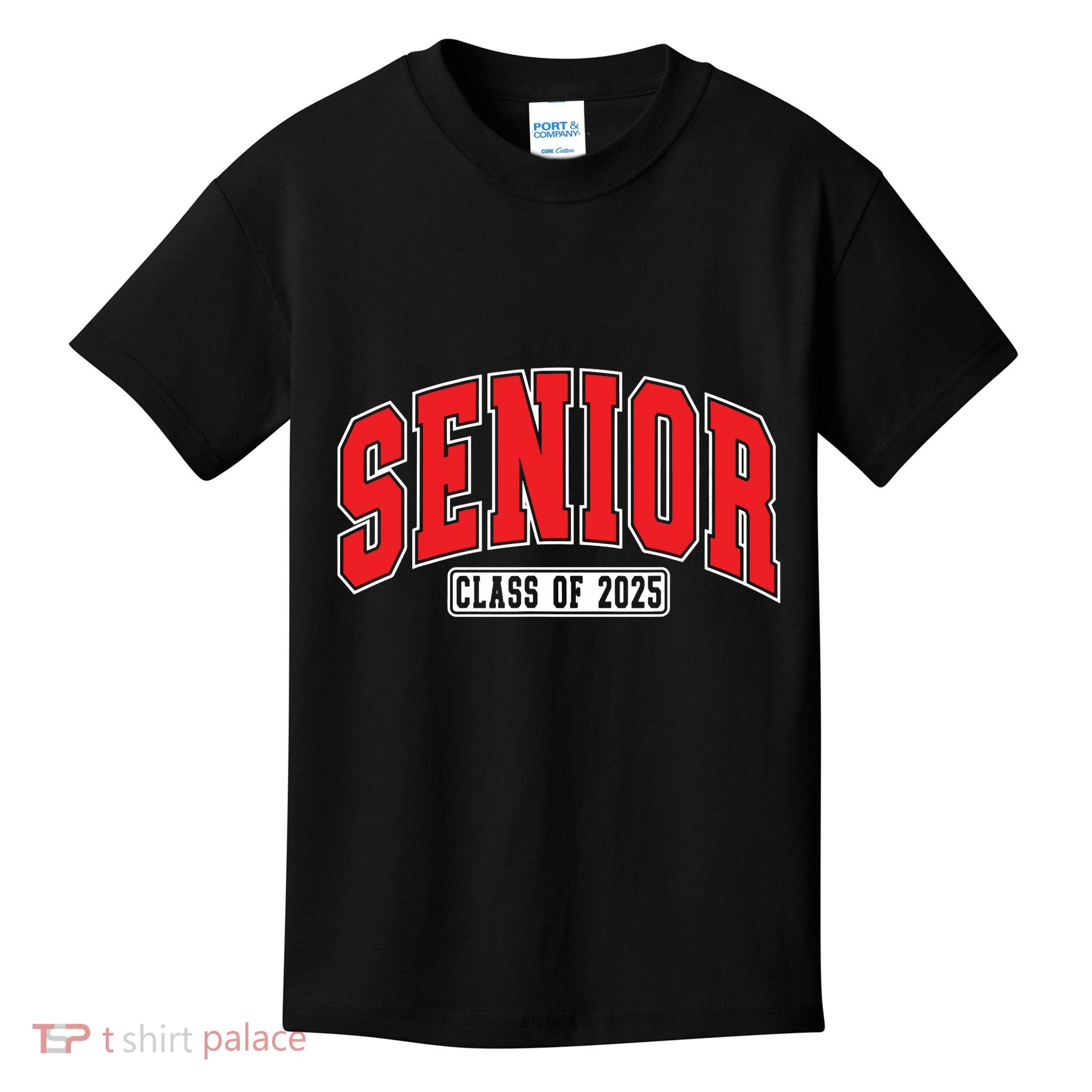 Senior Class Of 2025 High School Year College Graduation Red Kids T-Shirt