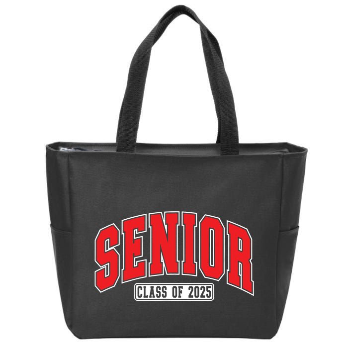 Senior Class Of 2025 High School Year College Graduation Red Zip Tote Bag