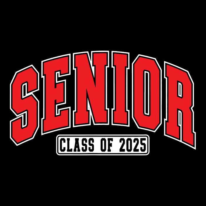 Senior Class Of 2025 High School Year College Graduation Red Zip Tote Bag