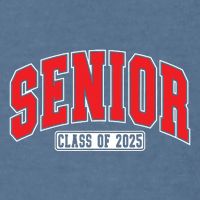 Senior Class Of 2025 High School Year College Graduation Red Garment-Dyed Sweatshirt