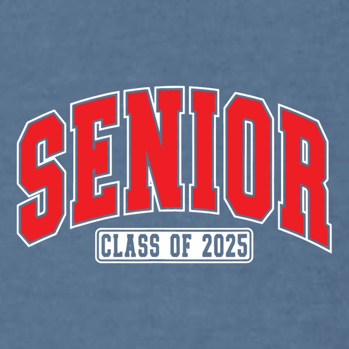Senior Class Of 2025 High School Year College Graduation Red Garment-Dyed Sweatshirt