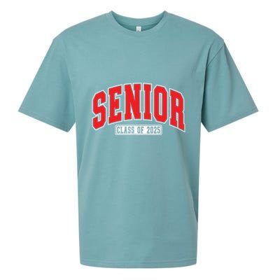 Senior Class Of 2025 High School Year College Graduation Red Sueded Cloud Jersey T-Shirt