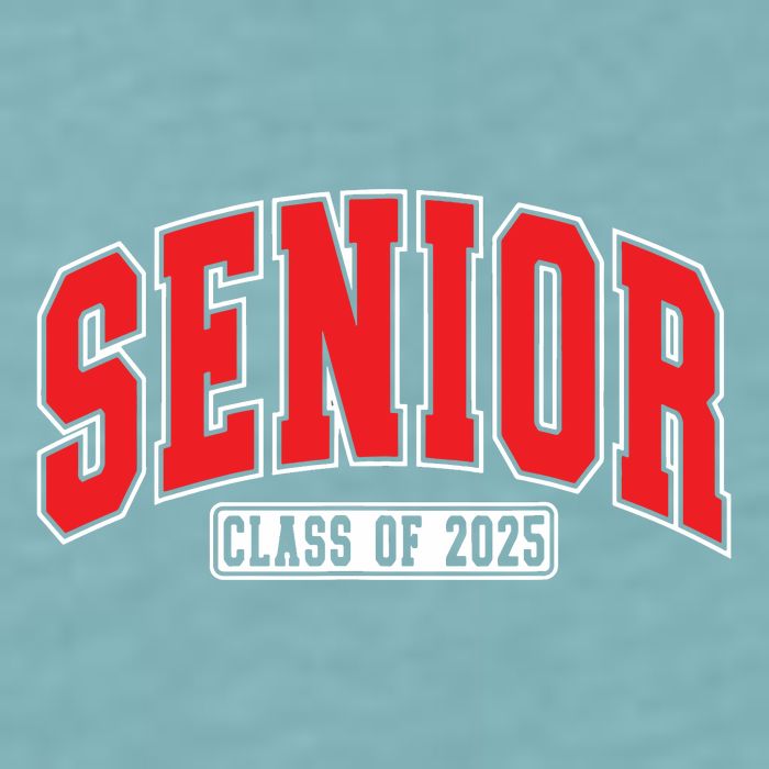 Senior Class Of 2025 High School Year College Graduation Red Sueded Cloud Jersey T-Shirt