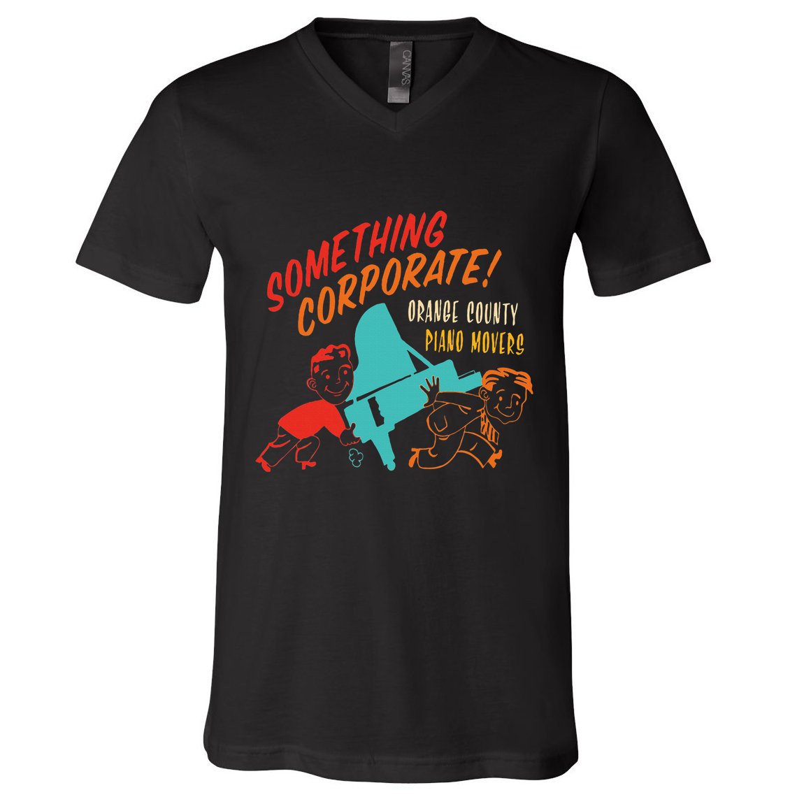Something Corporate! Orange County Piano Mover V-Neck T-Shirt