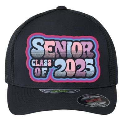 Senior Class Of 2025 Retro Design Boy Or Girl Flexfit Unipanel Trucker Cap