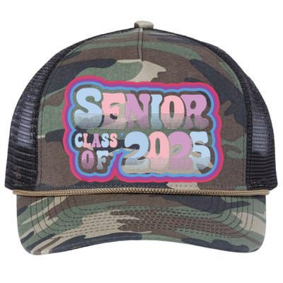 Senior Class Of 2025 Retro Design Boy Or Girl Retro Rope Trucker Hat Cap