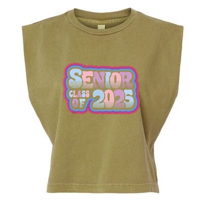 Senior Class Of 2025 Retro Design Boy Or Girl Garment-Dyed Women's Muscle Tee