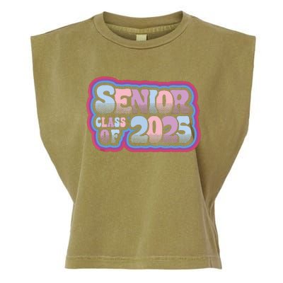 Senior Class Of 2025 Retro Design Boy Or Girl Garment-Dyed Women's Muscle Tee