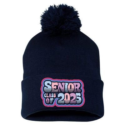 Senior Class Of 2025 Retro Design Boy Or Girl Pom Pom 12in Knit Beanie