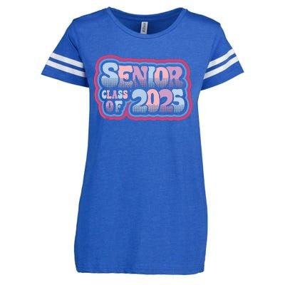 Senior Class Of 2025 Retro Design Boy Or Girl Enza Ladies Jersey Football T-Shirt