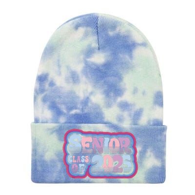 Senior Class Of 2025 Retro Design Boy Or Girl Tie Dye 12in Knit Beanie