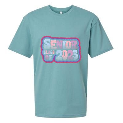 Senior Class Of 2025 Retro Design Boy Or Girl Sueded Cloud Jersey T-Shirt