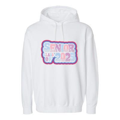 Senior Class Of 2025 Retro Design Boy Or Girl Garment-Dyed Fleece Hoodie