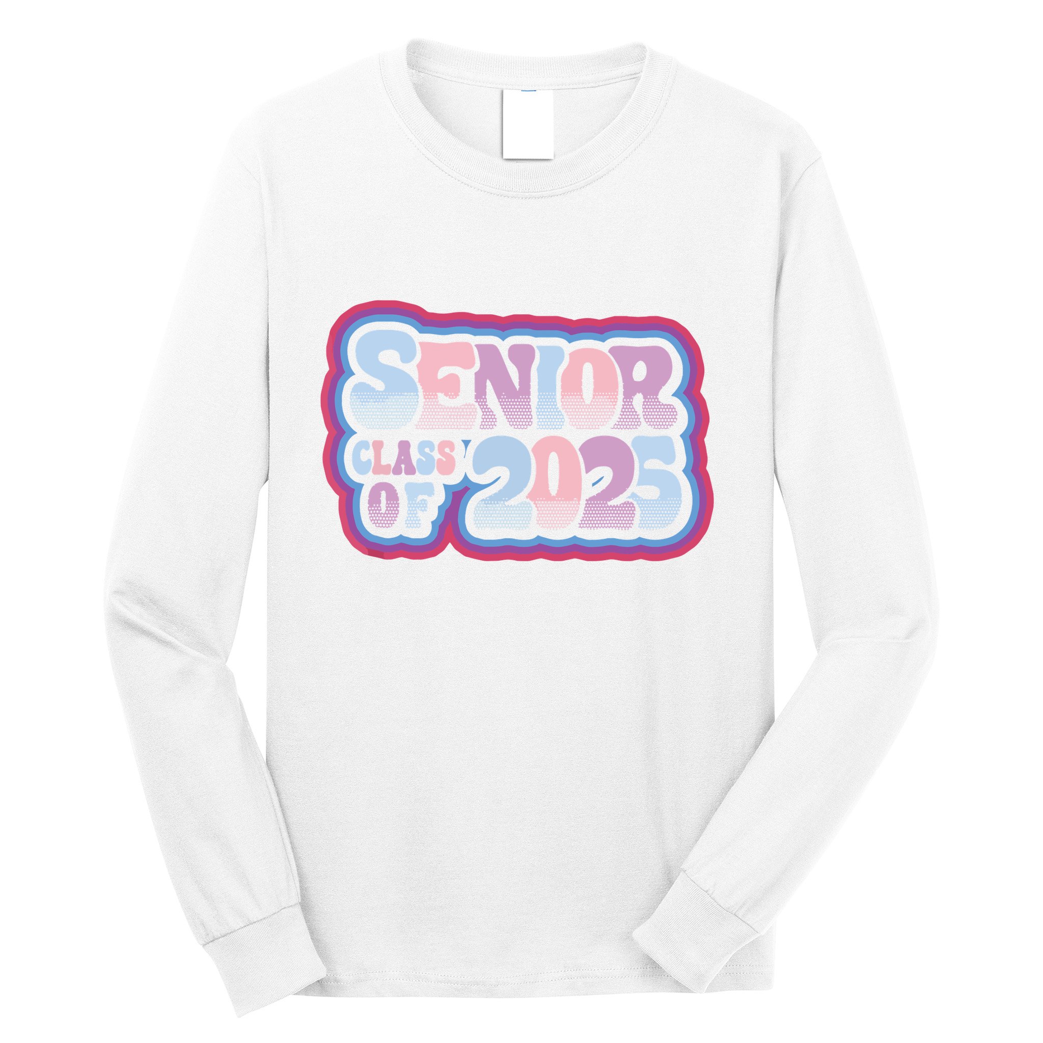 Senior Class Of 2025 Retro Design Boy Or Girl Long Sleeve Shirt