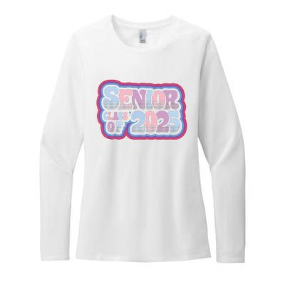 Senior Class Of 2025 Retro Design Boy Or Girl Womens CVC Long Sleeve Shirt