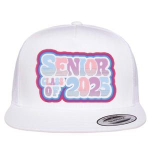 Senior Class Of 2025 Retro Design Boy Or Girl Flat Bill Trucker Hat