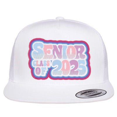 Senior Class Of 2025 Retro Design Boy Or Girl Flat Bill Trucker Hat