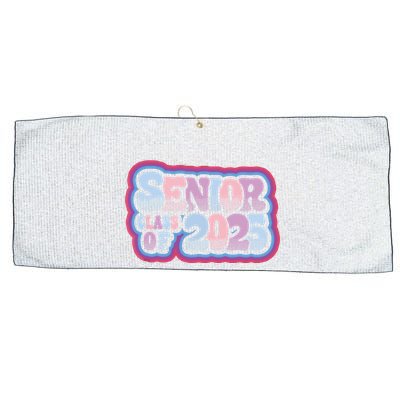 Senior Class Of 2025 Retro Design Boy Or Girl Large Microfiber Waffle Golf Towel