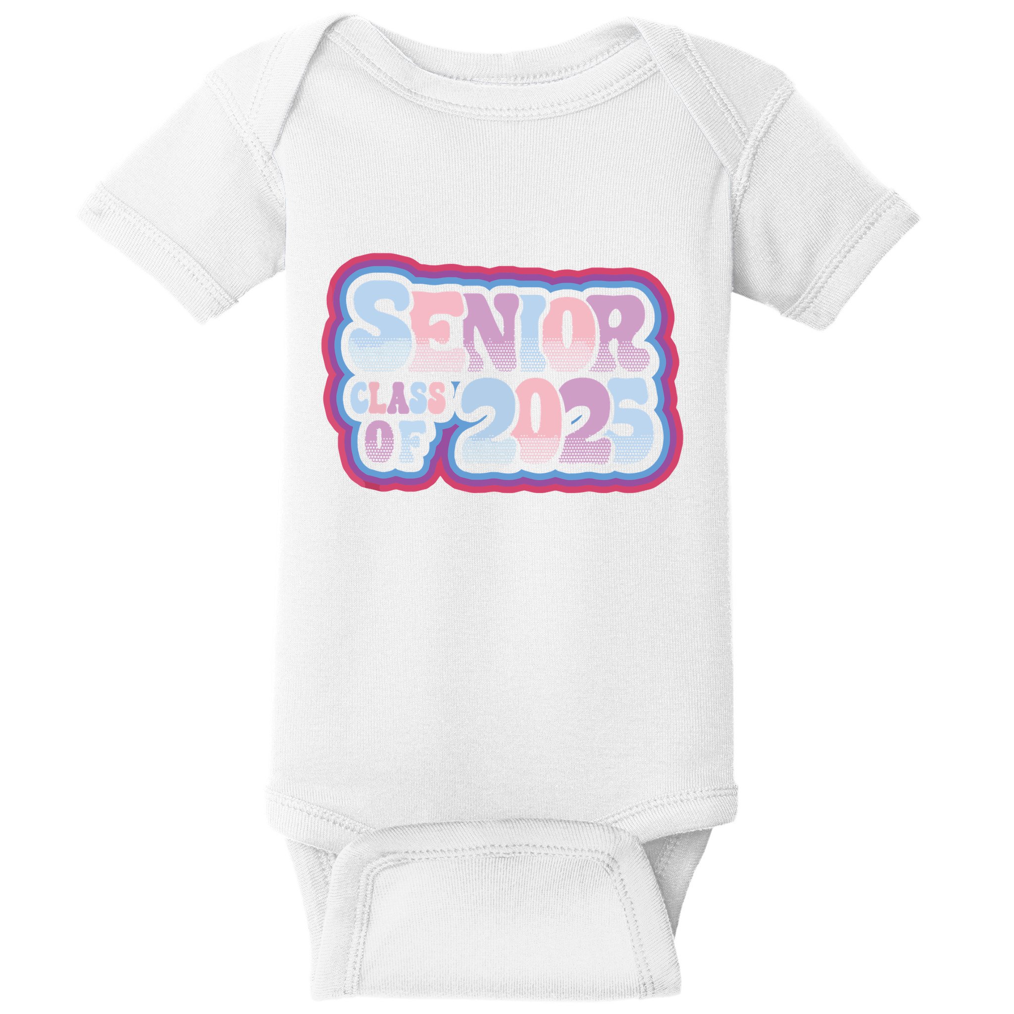 Senior Class Of 2025 Retro Design Boy Or Girl Baby Bodysuit