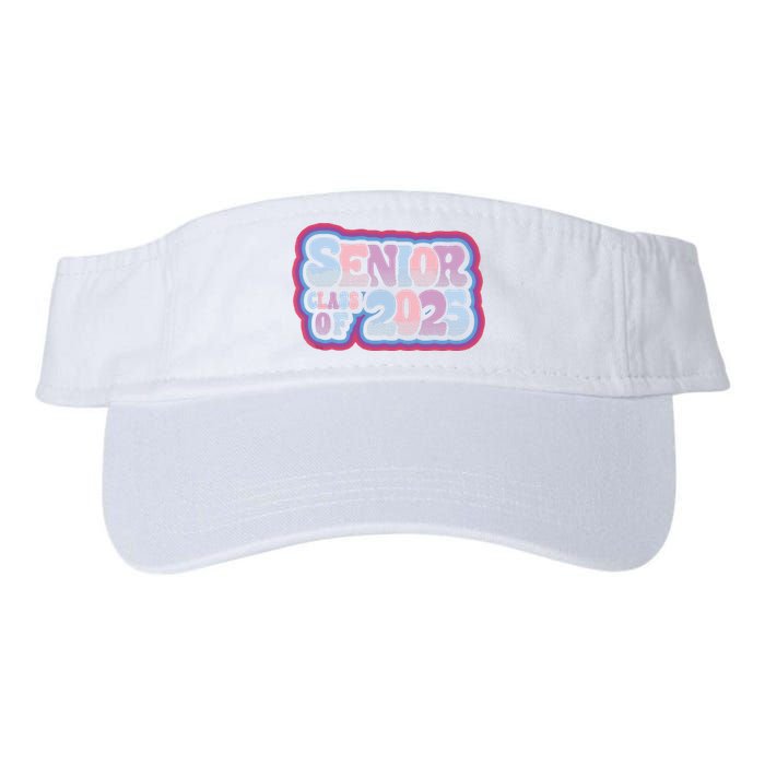 Senior Class Of 2025 Retro Design Boy Or Girl Valucap Bio-Washed Visor