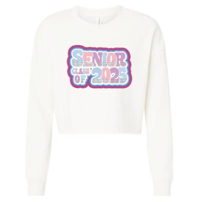 Senior Class Of 2025 Retro Design Boy Or Girl Cropped Pullover Crew