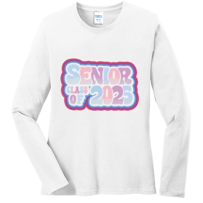 Senior Class Of 2025 Retro Design Boy Or Girl Ladies Long Sleeve Shirt