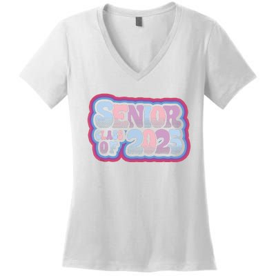 Senior Class Of 2025 Retro Design Boy Or Girl Women's V-Neck T-Shirt