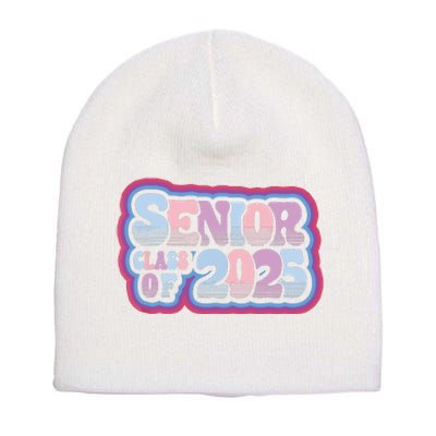 Senior Class Of 2025 Retro Design Boy Or Girl Short Acrylic Beanie