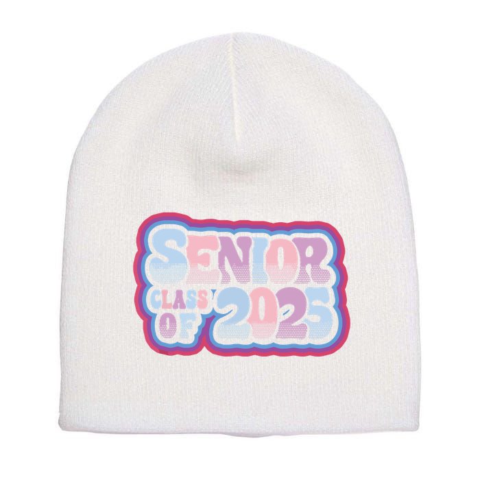 Senior Class Of 2025 Retro Design Boy Or Girl Short Acrylic Beanie