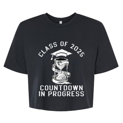 Senior Class Of 2025 Countdown To Graduation Gift Bella+Canvas Jersey Crop Tee