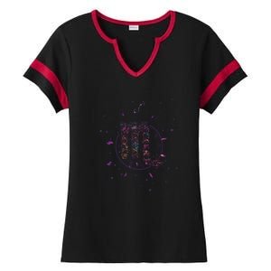 Scorpio Floral Zodiac Ladies Halftime Notch Neck Tee