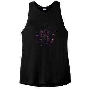 Scorpio Floral Zodiac Ladies PosiCharge Tri-Blend Wicking Tank