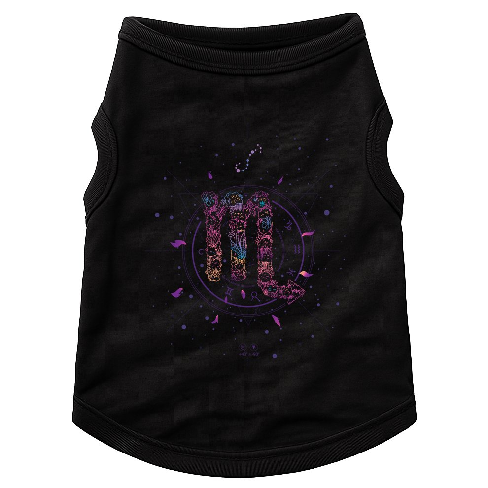 Scorpio Floral Zodiac Doggie Tank